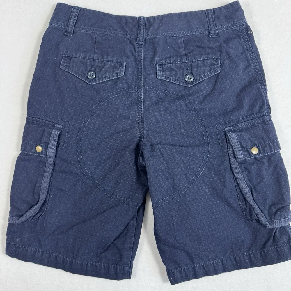 Polo Ralph Lauren Cargo Shorts Boys 14 Navy Blue Pockets Casual‎ Cotton